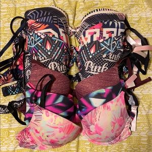 Pink bras worn no more than 4x each